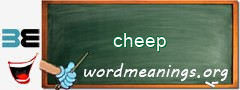 WordMeaning blackboard for cheep